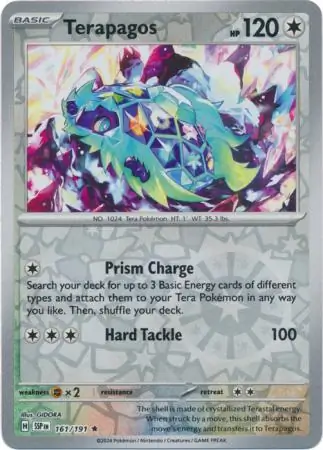 Terapagos Surging Sparks 161/191 Rare Reverse Holo