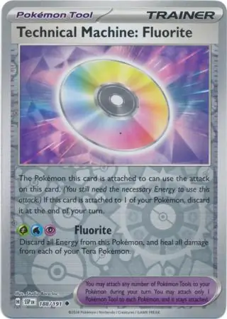 Technical Machine: Fluorite Surging Sparks 188/191 Uncommon Reverse Holo