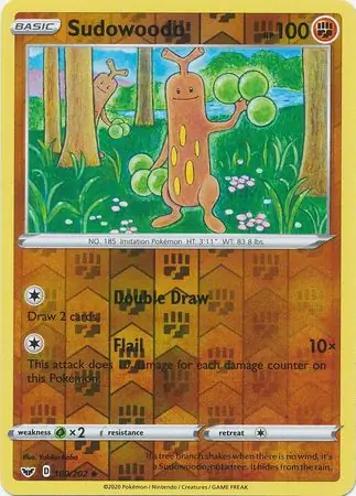 100/202 Sudowoodo SSH Uncommon Reverse Holo
