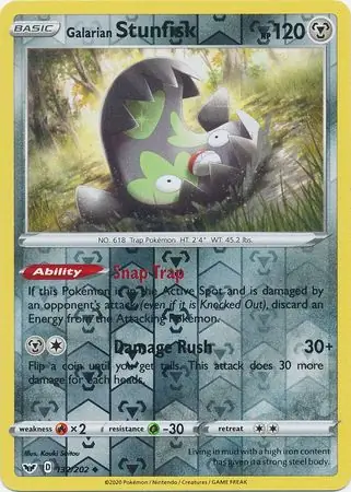 132/202 Galarian Stunfisk SSH Uncommon Reverse Holo