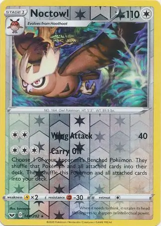 144/202 Noctowl SSH Rare Reverse Holo