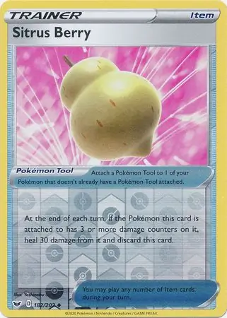 182/202 Sitrus Berry SSH Uncommon Reverse Holo