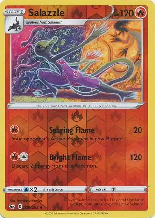 028/202 Salazzle SSH Uncommon Reverse Holo