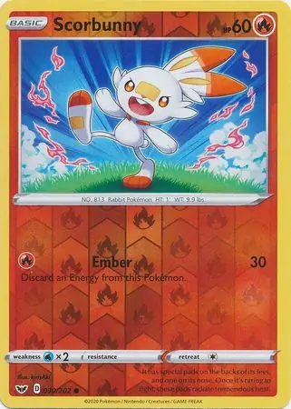 030/202 Scorbunny SSH Common Reverse Holo