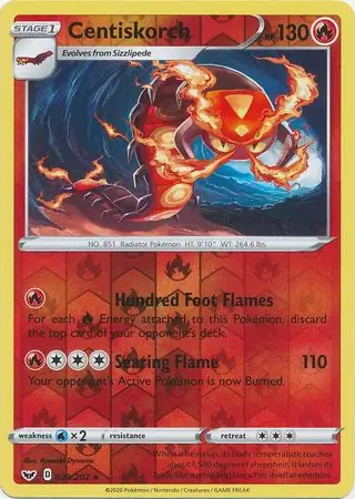 039/202 Centiskorch SSH Rare Reverse Holo