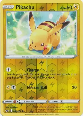 065/202 Pikachu SSH Common Reverse Holo