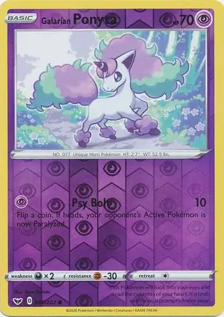 081/202 Galarian Ponyta SSH Common Reverse Holo