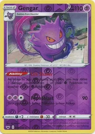 085/202 Gengar SSH Rare Holo Reverse Holo