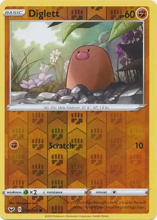 092/202 Diglett SSH Common Reverse Holo