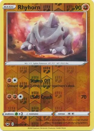 097/202 Rhyhorn SSH Common Reverse Holo