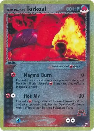 12/95 Team Magma's Torkoal MA Rare Holo Reverse Holo