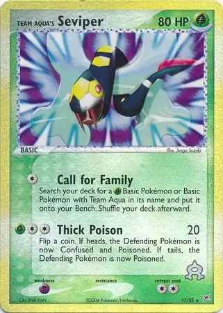 17/95 Team Aqua's Seviper MA Rare Reverse Holo