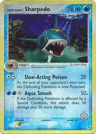 18/95 Team Aqua's Sharpedo MA Rare Reverse Holo
