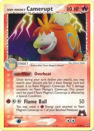 19/95 Team Magma's Camerupt MA Rare Reverse Holo