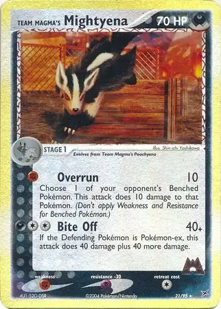 21/95 Team Magma's Mightyena MA Rare Reverse Holo