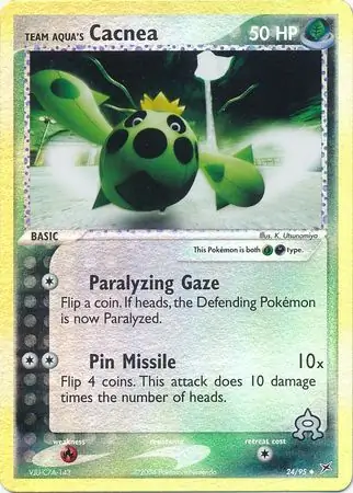 24/95 Team Aqua's Cacnea MA Uncommon Reverse Holo