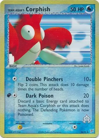 26/95 Team Aqua's Corphish MA Uncommon Reverse Holo