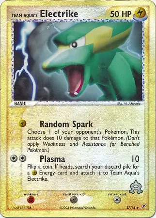 27/95 Team Aqua's Electrike MA Uncommon Reverse Holo