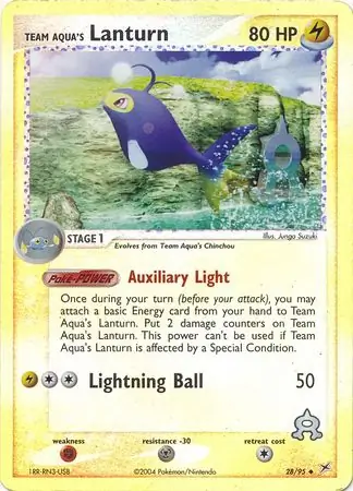 28/95 Team Aqua's Lanturn MA Uncommon Reverse Holo