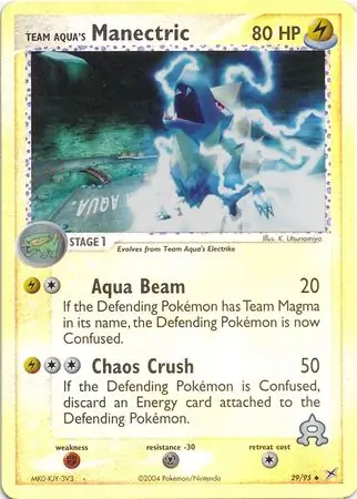 Team Aqua's Manectric Team Magma vs Team Aqua 29/95 Uncommon Reverse Holo