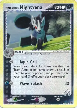 30/95 Team Aqua's Mightyena MA Uncommon Reverse Holo