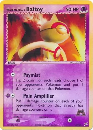 32/95 Team Magma's Baltoy MA Uncommon Reverse Holo