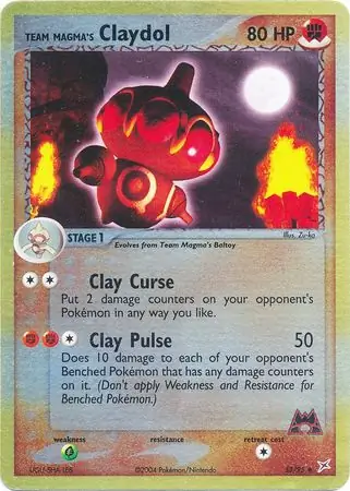 33/95 Team Magma's Claydol MA Uncommon Reverse Holo