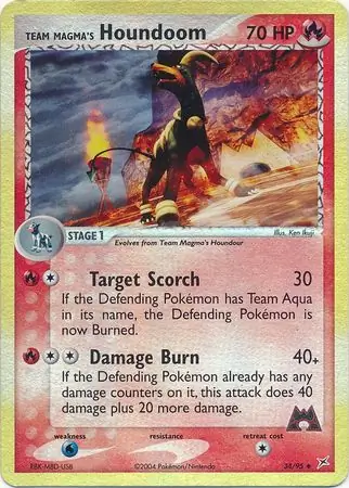 34/95 Team Magma's Houndoom MA Uncommon Reverse Holo