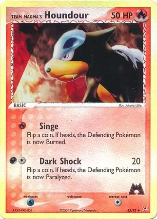 35/95 Team Magma's Houndour MA Uncommon Reverse Holo