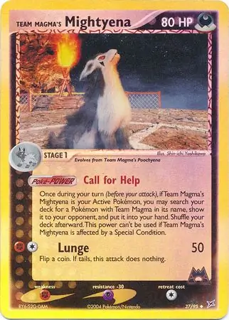 37/95 Team Magma's Mightyena MA Uncommon Reverse Holo