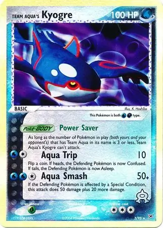 Team Aqua's Kyogre Team Magma vs Team Aqua 3/95 Rare Holo Reverse Holo
