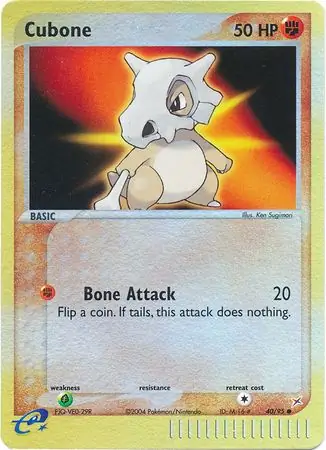 40/95 Cubone MA Common Reverse Holo
