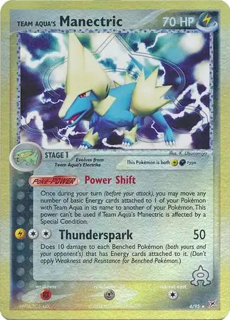 4/95 Team Aqua's Manectric MA Rare Holo Reverse Holo