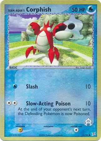 51/95 Team Aqua's Corphish MA Common Reverse Holo