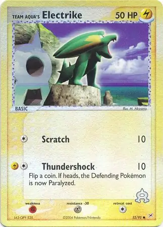 52/95 Team Aqua's Electrike MA Common Reverse Holo