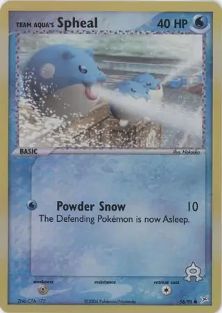 56/95 Team Aqua's Spheal MA Common Reverse Holo
