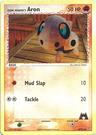 58/95 Team Magma's Aron MA Common Reverse Holo
