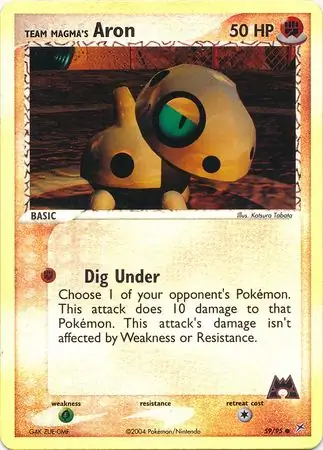 59/95 Team Magma's Aron MA Common Reverse Holo