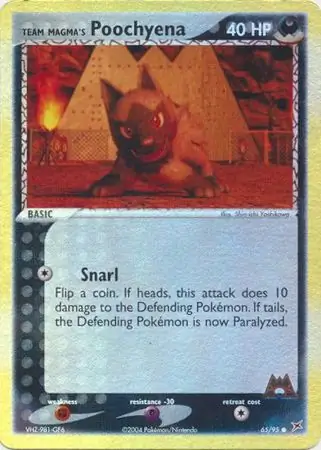 65/95 Team Magma's Poochyena MA Common Reverse Holo