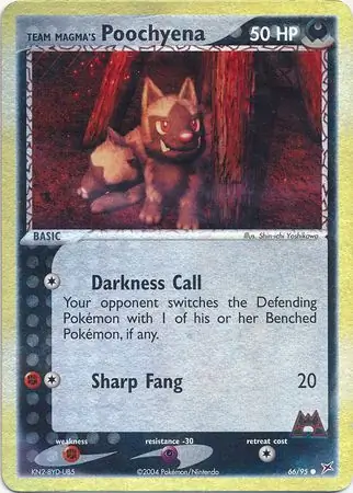 66/95 Team Magma's Poochyena MA Common Reverse Holo