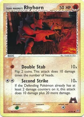 67/95 Team Magma's Rhyhorn MA Common Reverse Holo