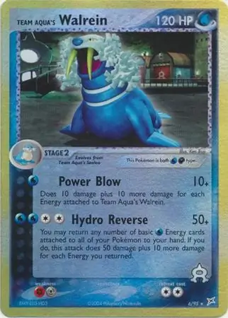 6/95 Team Aqua's Walrein MA Rare Holo Reverse Holo