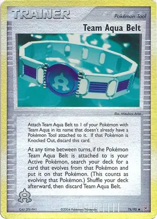 76/95 Team Aqua Belt MA Uncommon Reverse Holo
