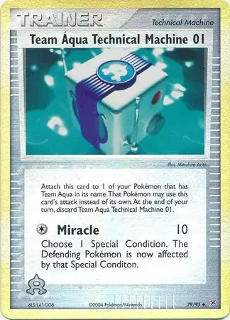 79/95 Team Aqua Technical Machine 01 MA Uncommon Reverse Holo