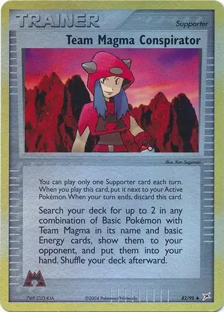 82/95 Team Magma Conspirator MA Uncommon Reverse Holo