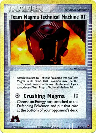84/95 Team Magma Technical Machine 01 MA Uncommon Reverse Holo