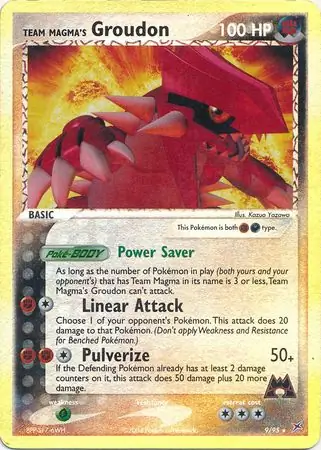 9/95 Team Magma's Groudon MA Rare Holo Reverse Holo
