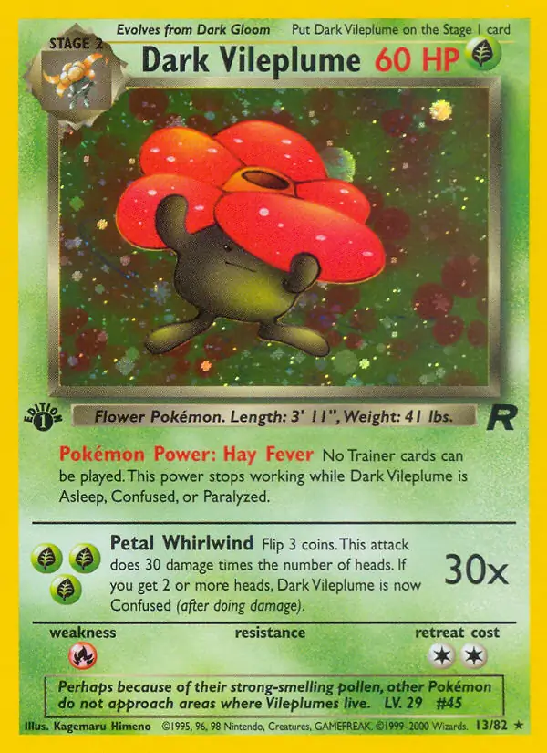 Dark Vileplume Team Rocket 13/82 Rare Holo