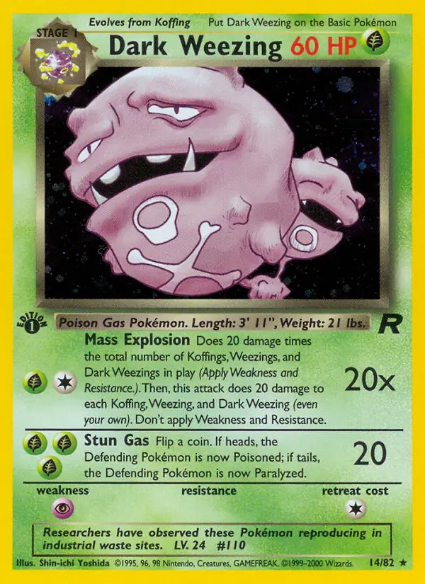 Dark Weezing Team Rocket 14/82 Rare Holo