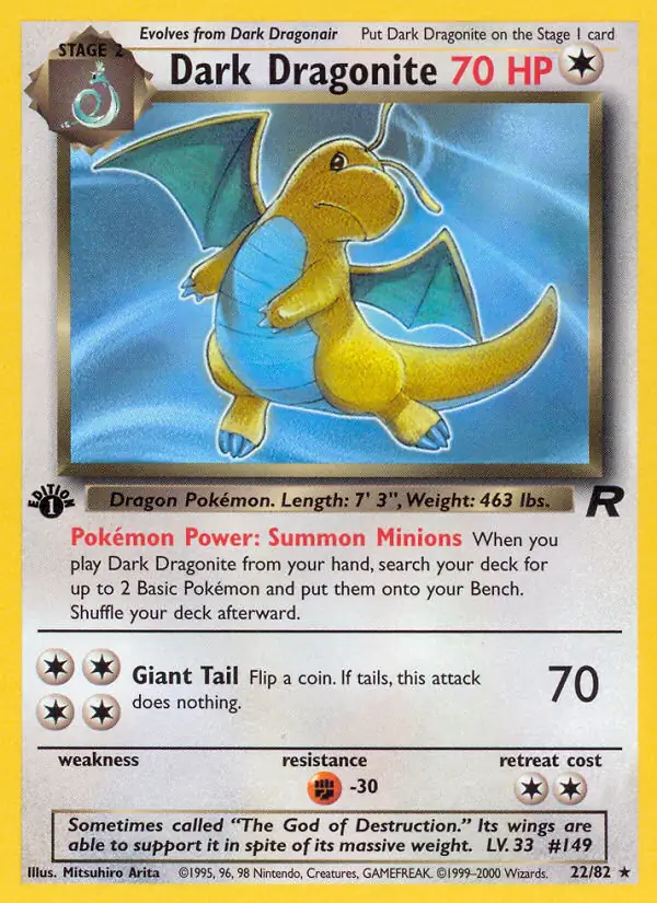 Dark Dragonite Team Rocket 22/82 Rare